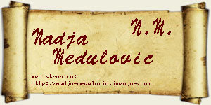 Nadja Medulović vizit kartica